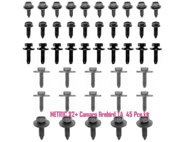 82-92 Camaro Firebird TA Screw kit metric (45 pce)